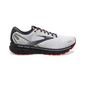 Brooks Ghost 14 Road Running Shoes - Mens, Grey/Black/Orange | IE-AKQ276591